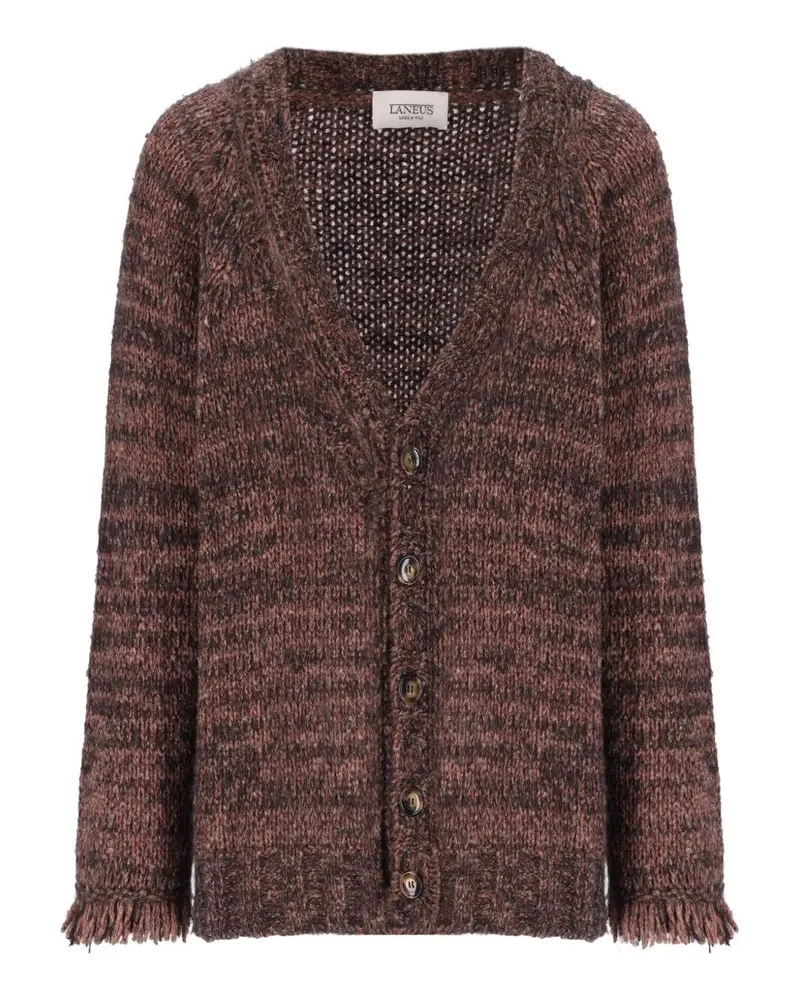 Laneus Knitted Cardigan Man Brown