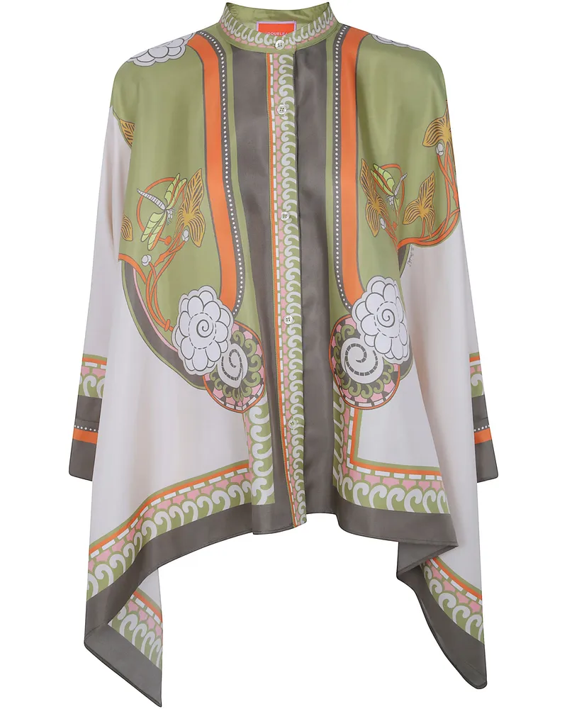 La DoubleJ Shirt Silk "Ambrosia Placce Beige