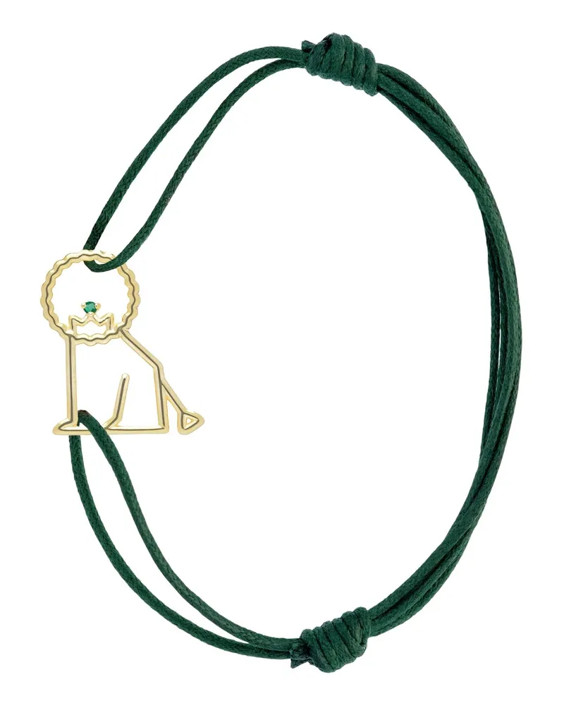 Aliita Leon Esmeralda" Cord Bracelet Green