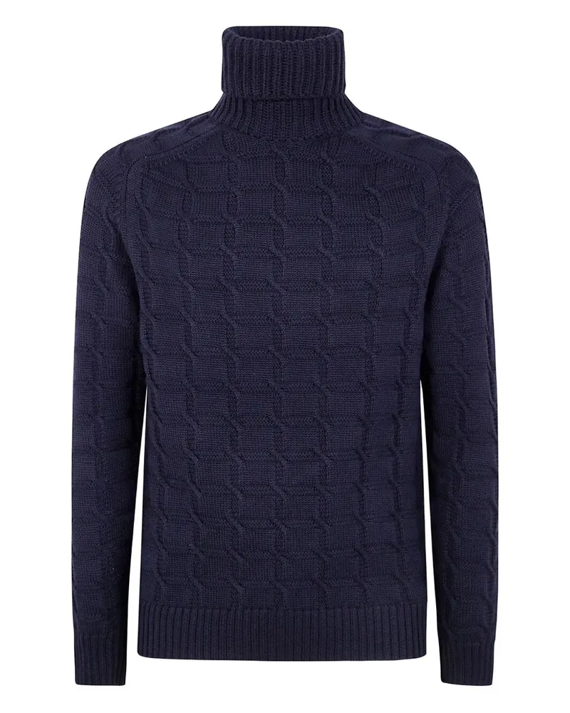 Zanone Dougle Breast Shawl Neck Jacket Blue