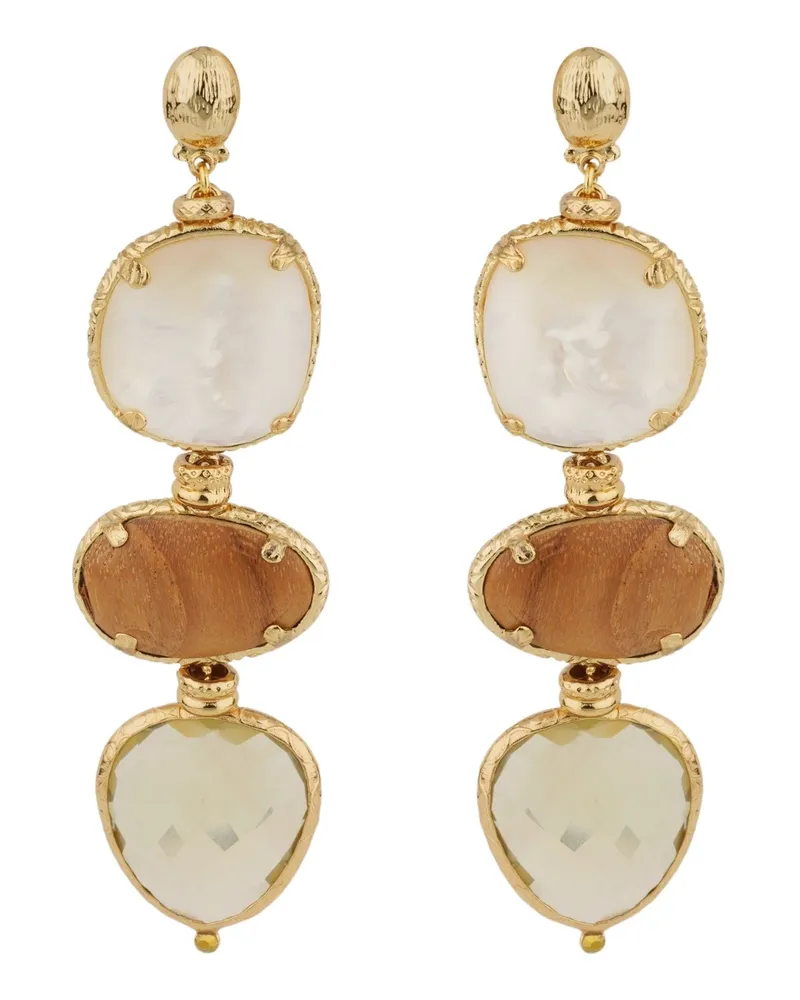Gas Bijoux Earrings Gold Plated "Silene 3 Metallic