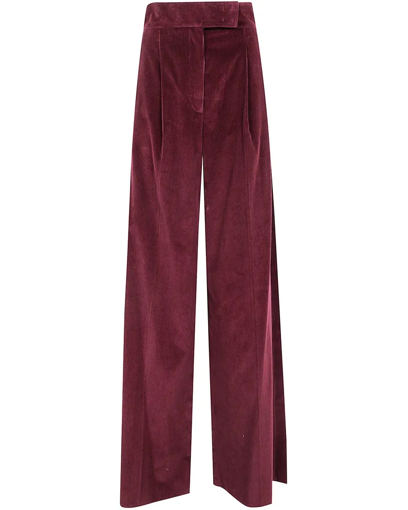 Max Mara Bosso1234" Velvet Trousers Red