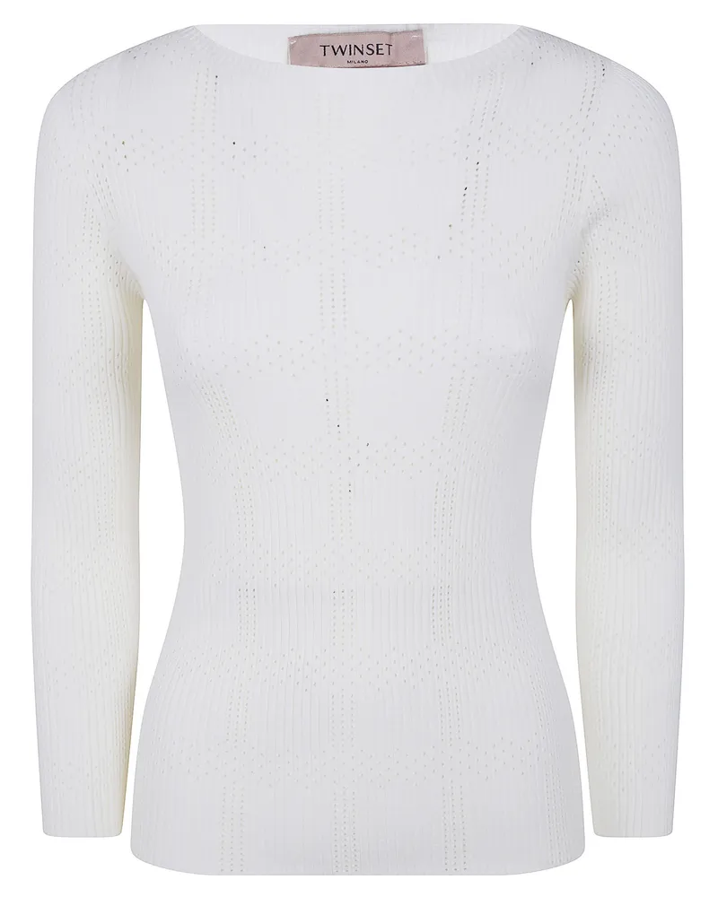 Twin-Set Round Neck Sweater White