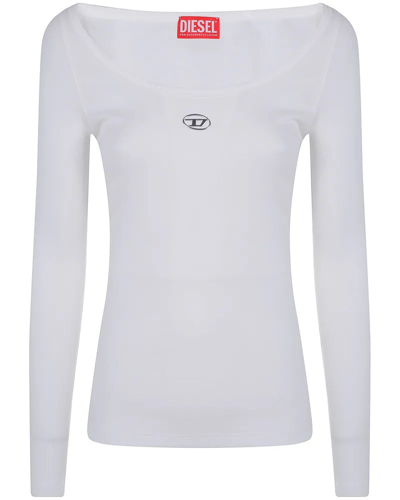 Diesel T-Shirt Deep Round Neck "T Bal Od White