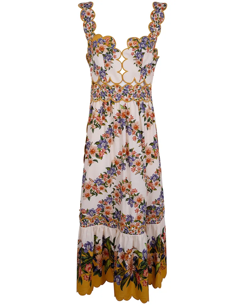 FARM Rio Midi Dress Beige