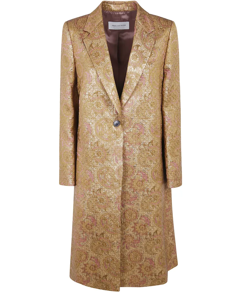Dries van Noten Coat Single-Breasted "Richy Metallic