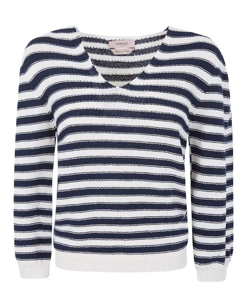 Twin-Set V Neck Sweater White