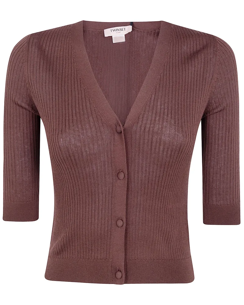 Twin-Set V Neck Sweater Brown