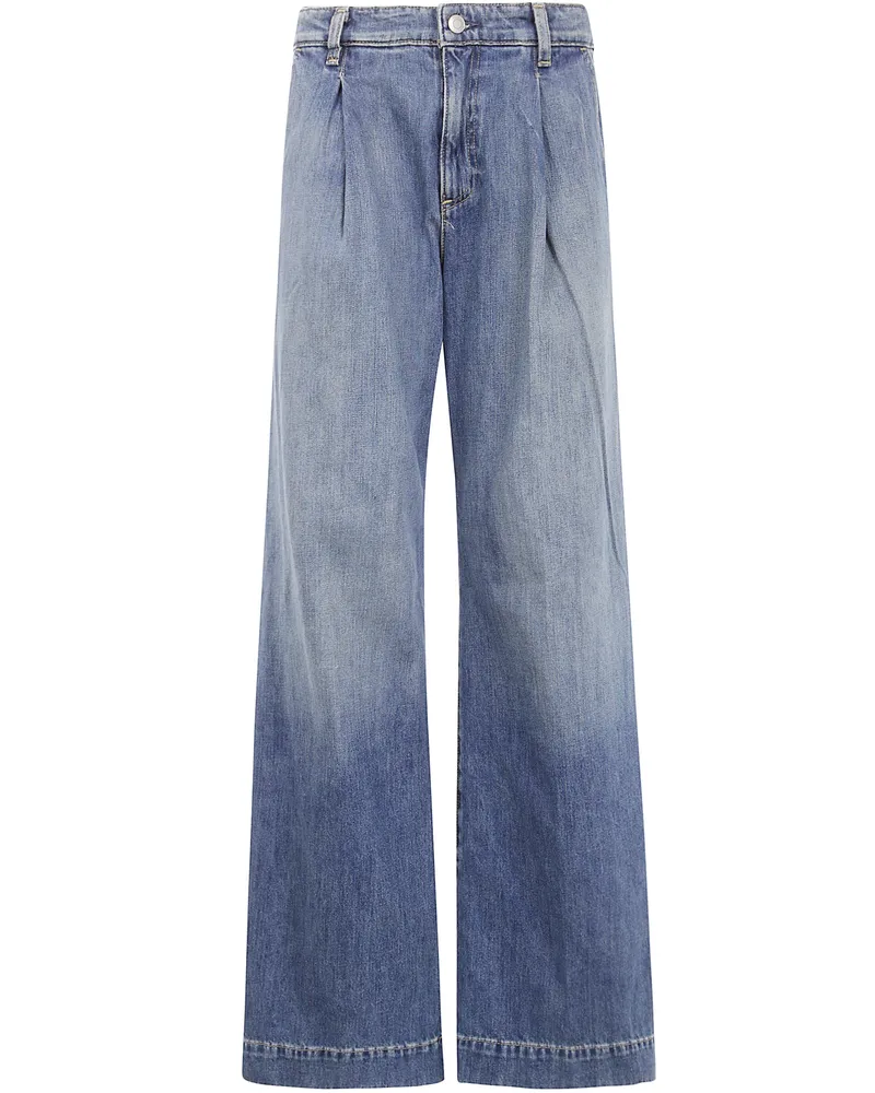 Ralph Lauren Kirahn Full Length Pleated Jeans Blue
