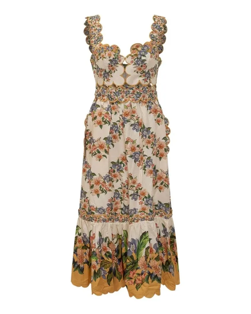 FARM Rio Midi Dress Beige