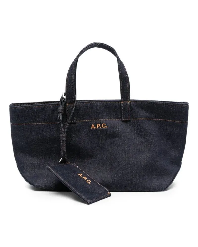 A.P.C. A. P.C. Shoulder Bag Small "Le Drummer Toile Blue