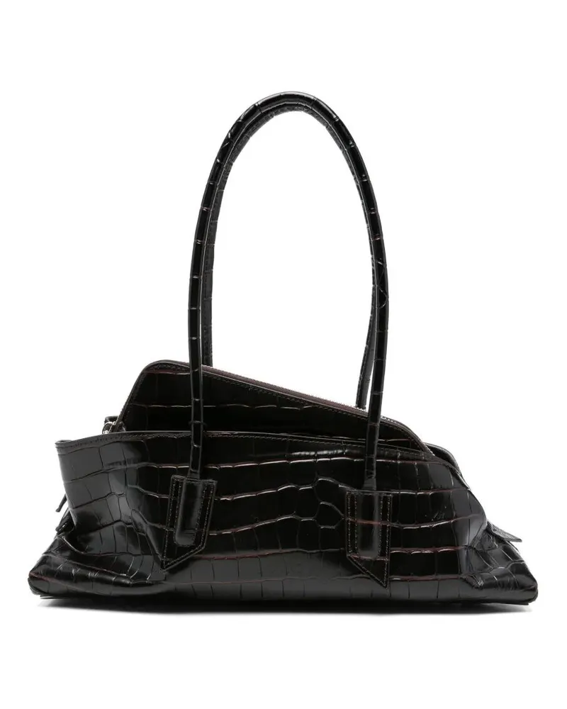 ATTICO La Passeggiata Small Top Handle Bag Brown
