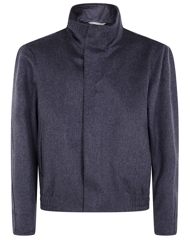 LARDINI Jacket Wool 100% Virgin Wool Gray