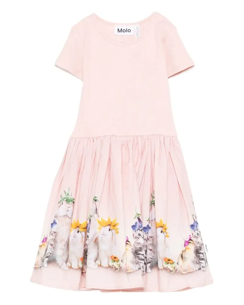 Molo Cissa" Short Sleeves Dress White