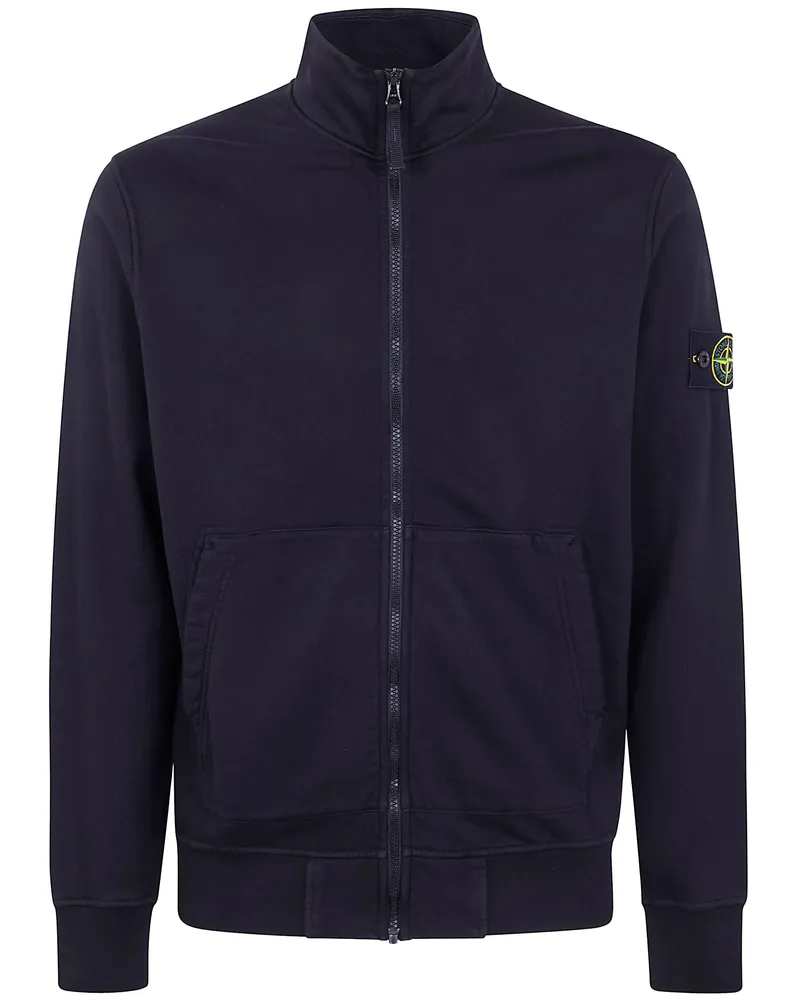 Stone Island Zip Up Cardigan Black