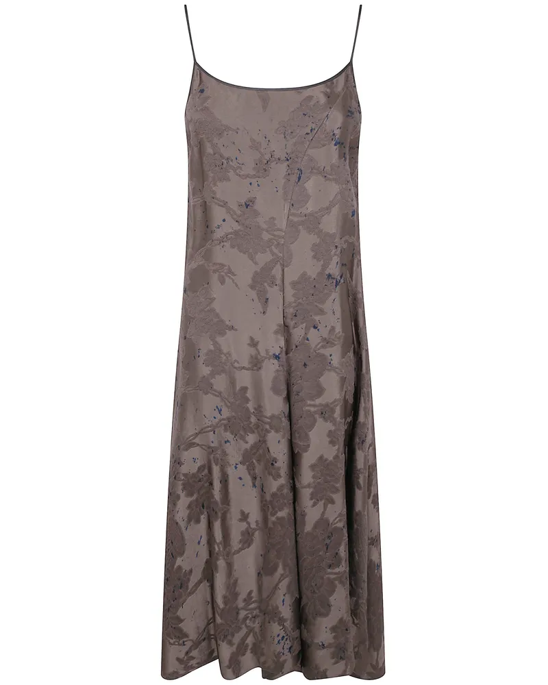 Uma Wang Dress Floral "Acrry Brown