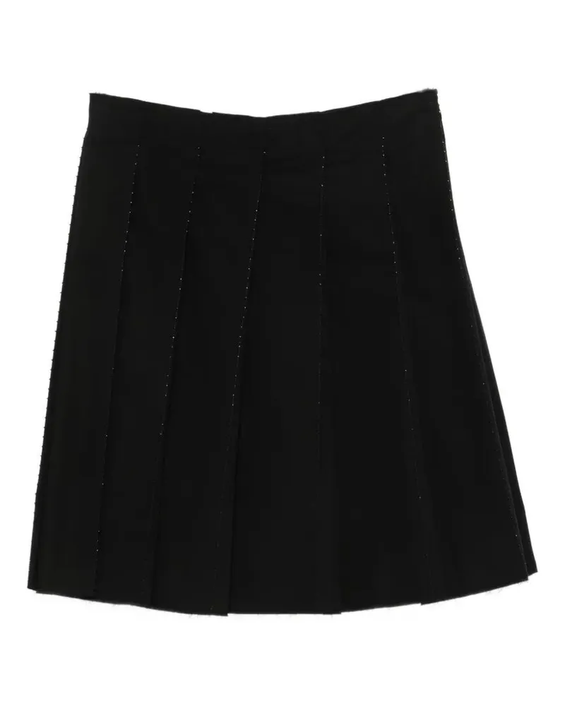 Totême Beaded Pleat Skirt Black