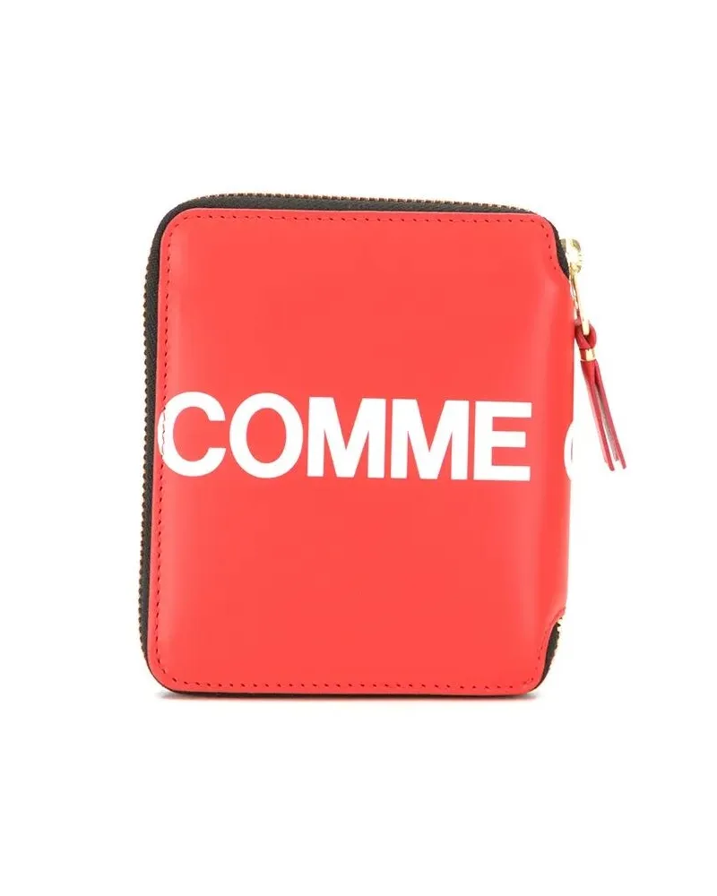 Comme des Garçons Huge Logo 125X105 Mm" Wallet Red