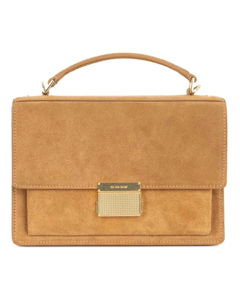 Golden Goose Venezia Bag Nabuk And Suede Body Shoulder Bag With Fringe Brown