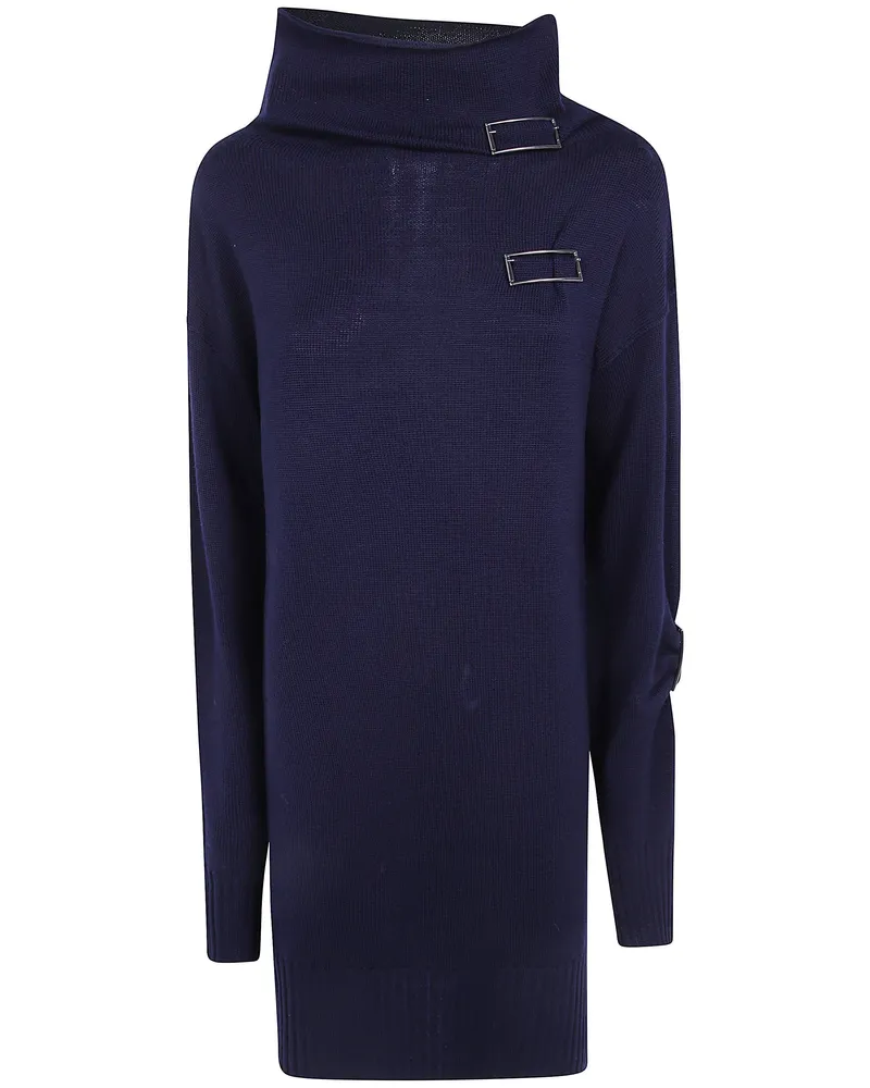 Pier Antonio Gaspari Dress With Buckles Blue