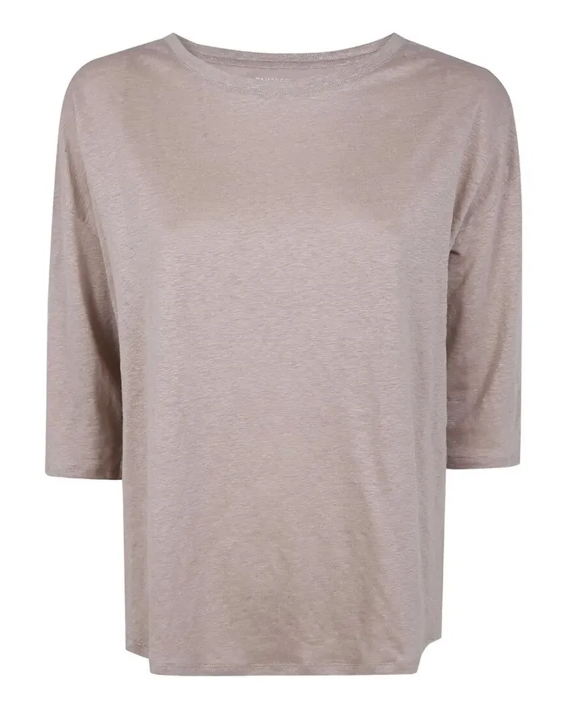 Majestic Three Quarter Sleeve T-Shirt Brown