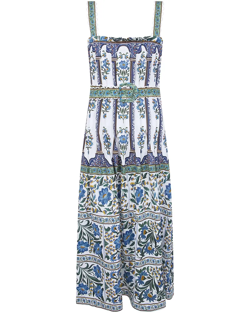 FARM Rio Sleeveless Belt Maxi Dress White