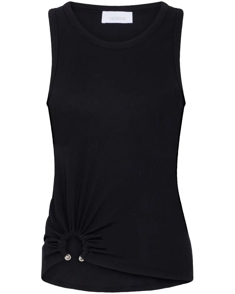 Paco Rabanne Tee Shirt Rib 2X2 By Paco Rabanne Black