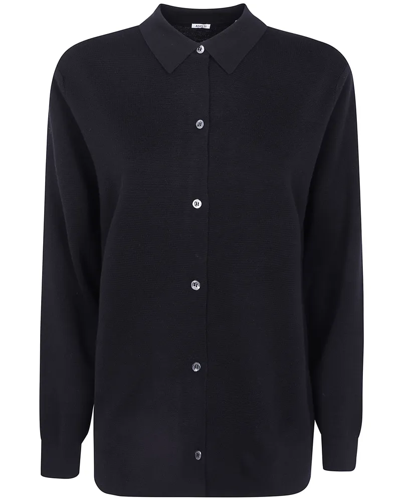 ASPESI Sweater Wool 100% Virgin Wool Black