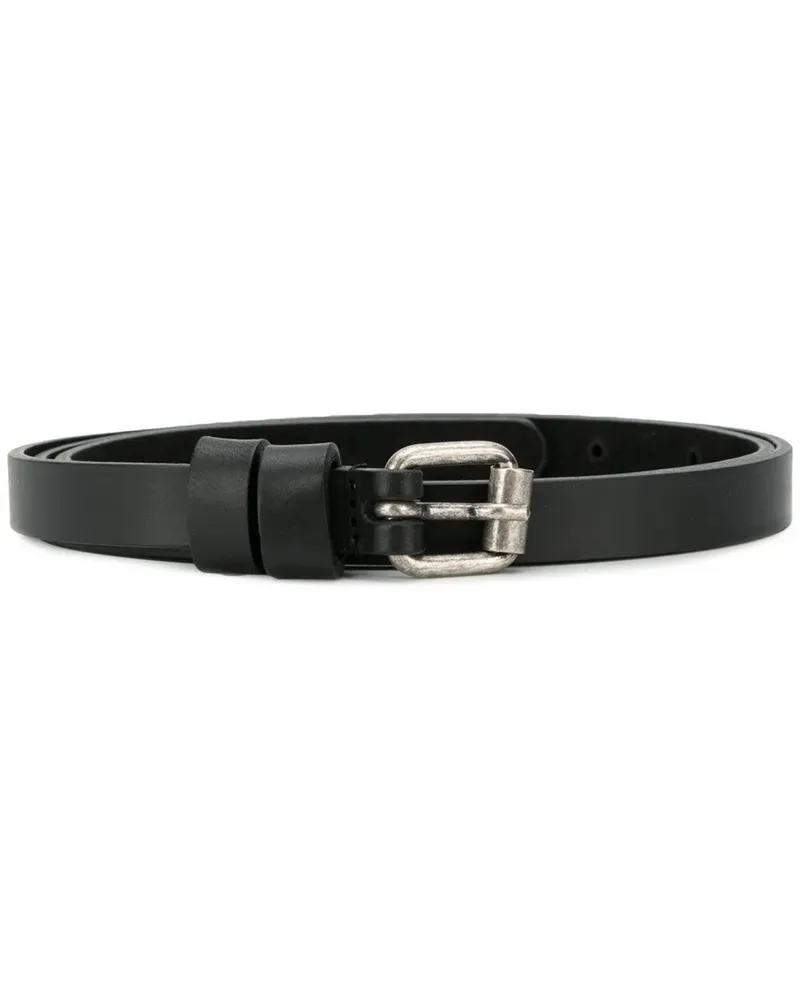 ASPESI Belt Silver Buckle "Classic Black