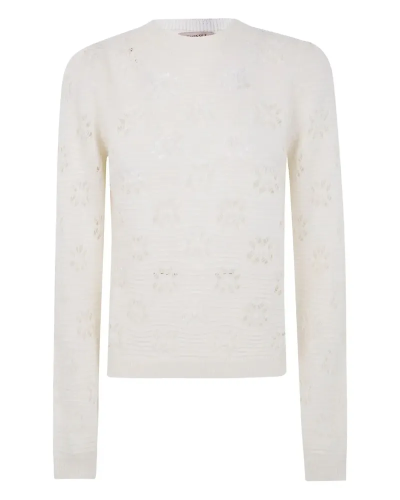 Twin-Set Round Neck Sweater White
