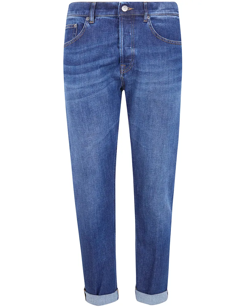 Dondup 5 Pockets Stretch Regular "Icon Esclusive Bluesign" Jeans Blue