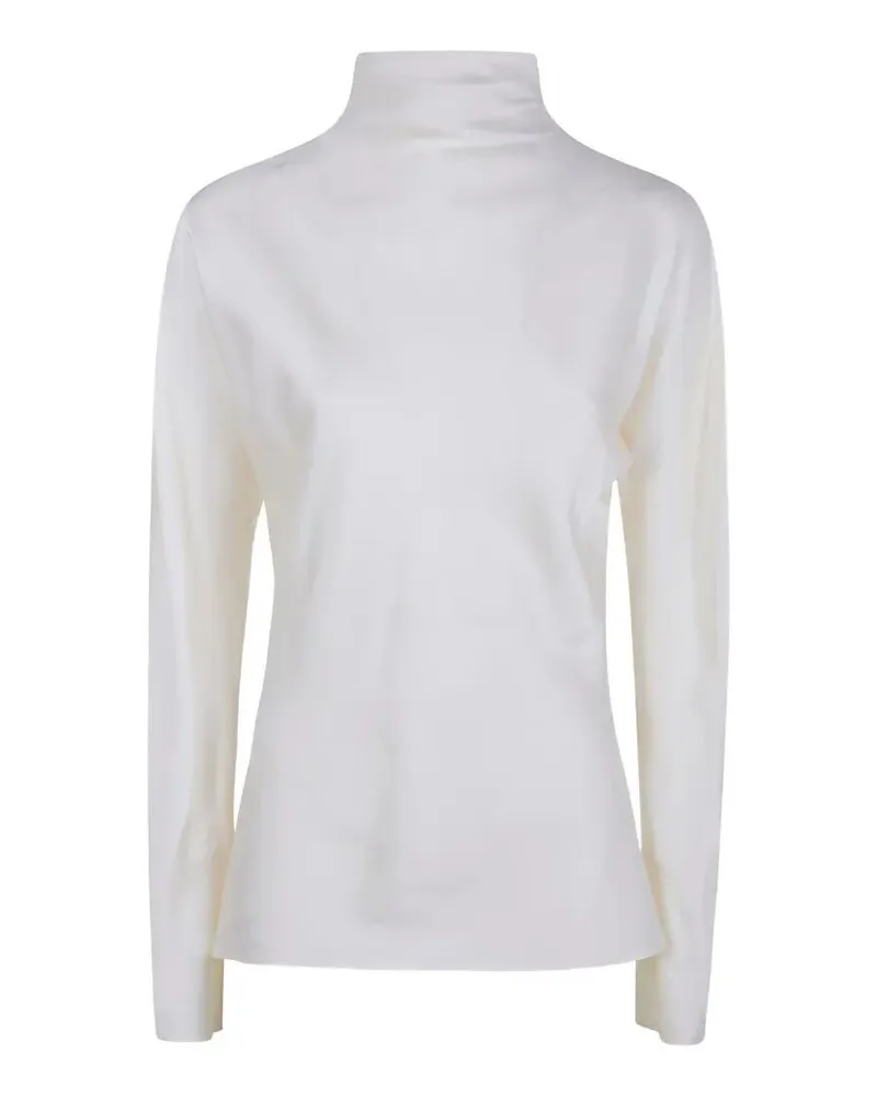 Róhe Satin Waisted Top Beige