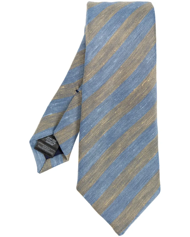 Paul Smith Men Tie 8Cm Slub Stripes By Paul Smith Blue