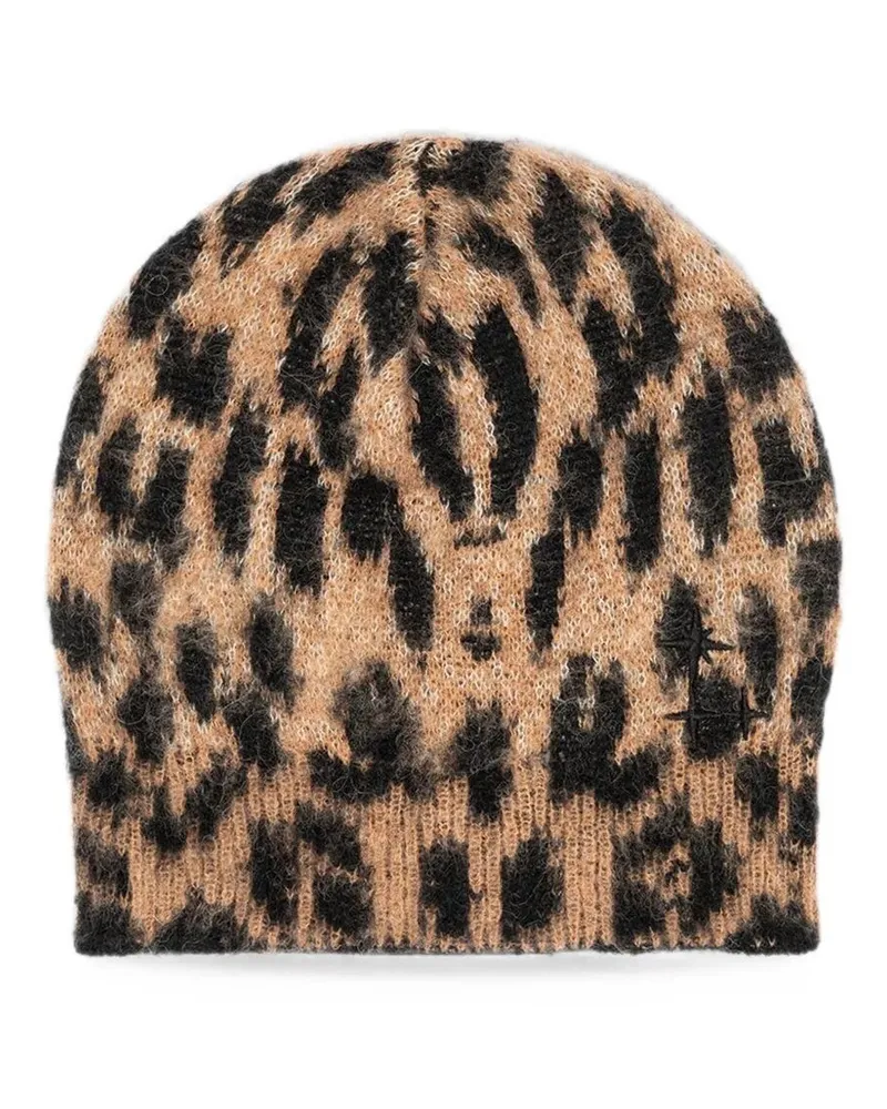 Laneus Hat Knitted "Knitted Hat Man Brown