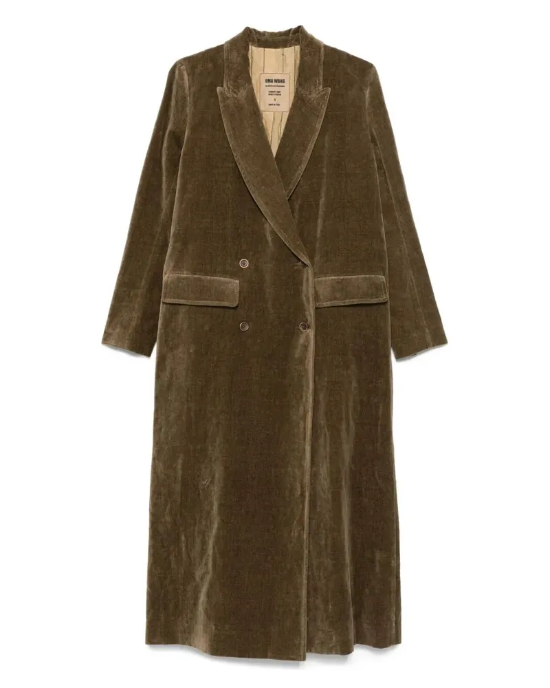 Uma Wang Camelot Velvet Coat Beige