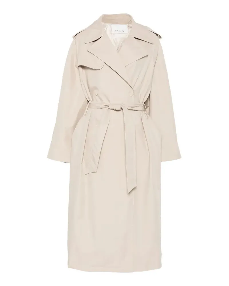 FRANKIE Shop Riva" Cotton Trench Coat Beige