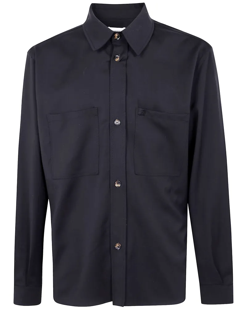 Laneus Wool Shirt Man Black