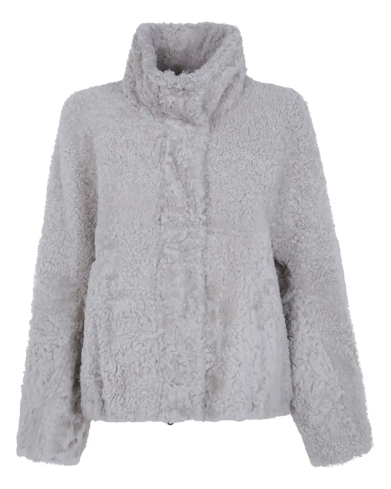 Brunello Cucinelli Jacket Fur "Turtle Neck Gray