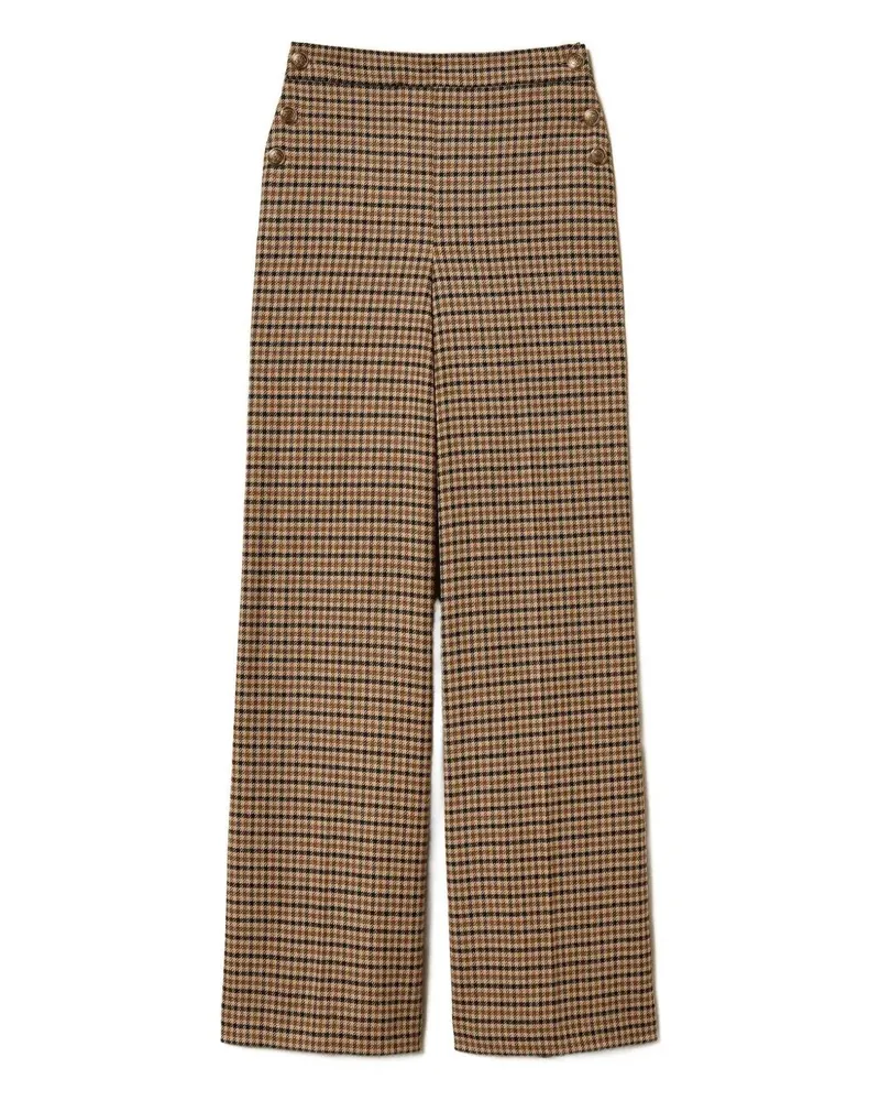 Twin-Set Small Check Trousers Brown