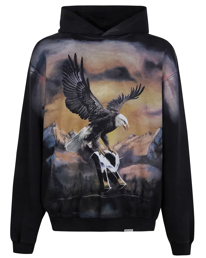 REPRESENT Chrome Flight" Hoodie Black