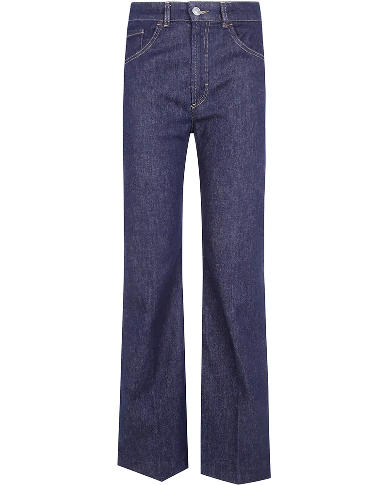 Seventy Jeans Wide Leg "Cashmere Blend Wide Leg Denim Blue
