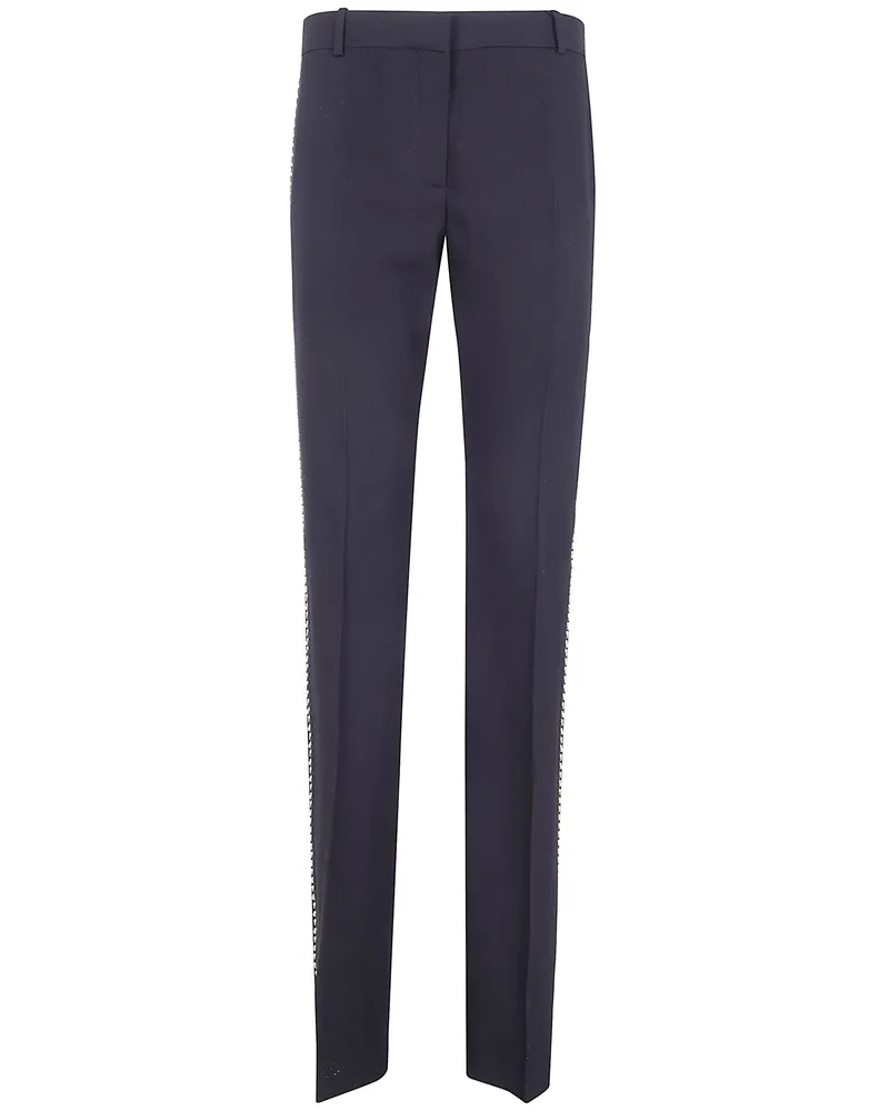 Versace Evening Pant Responsible Wool Grain Di Poudre Softer Hand Black