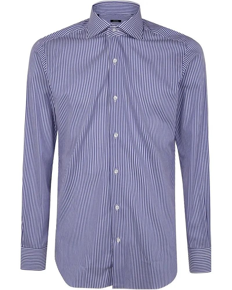 BARBA Classic Stripes Shirt Blue