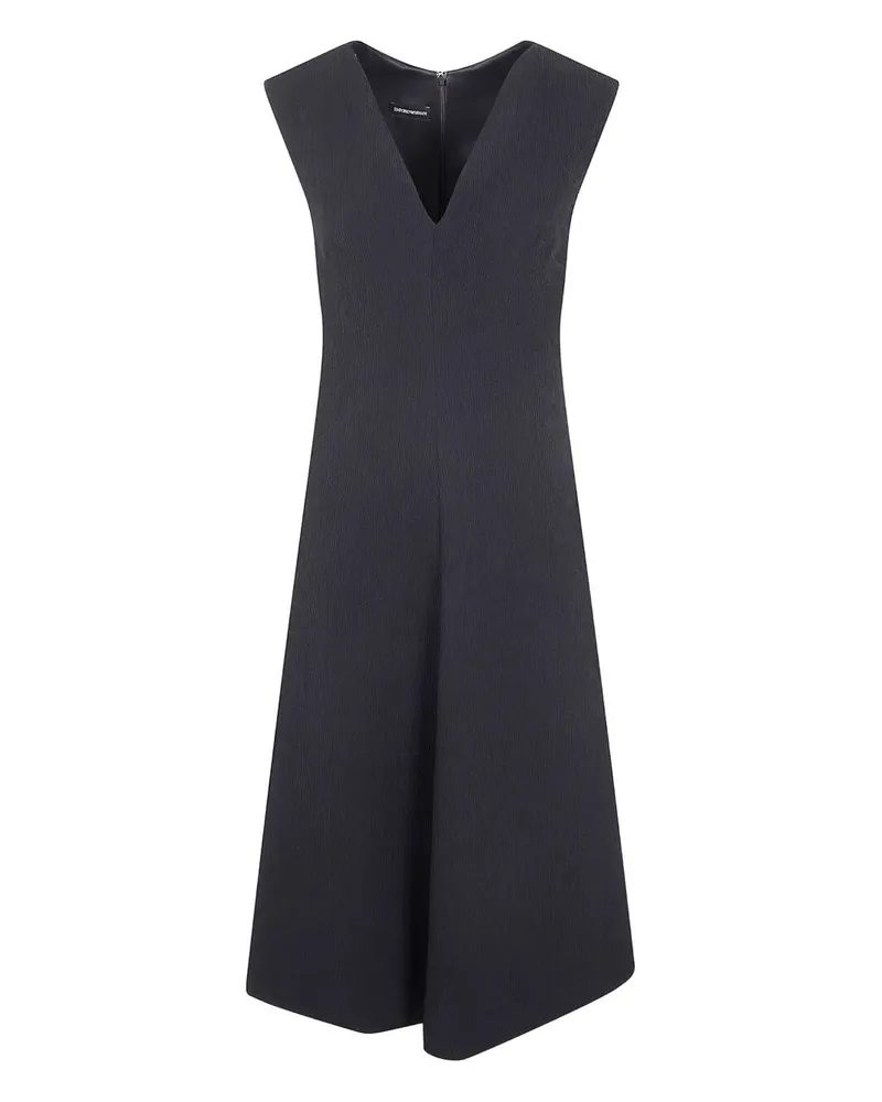 Emporio Armani Sleeveless V-Neck Dress Black