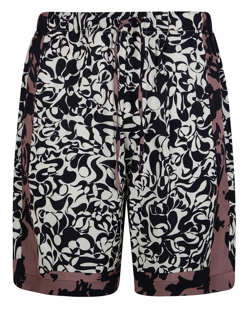 Dries van Noten Piperi Printed Shorts Black