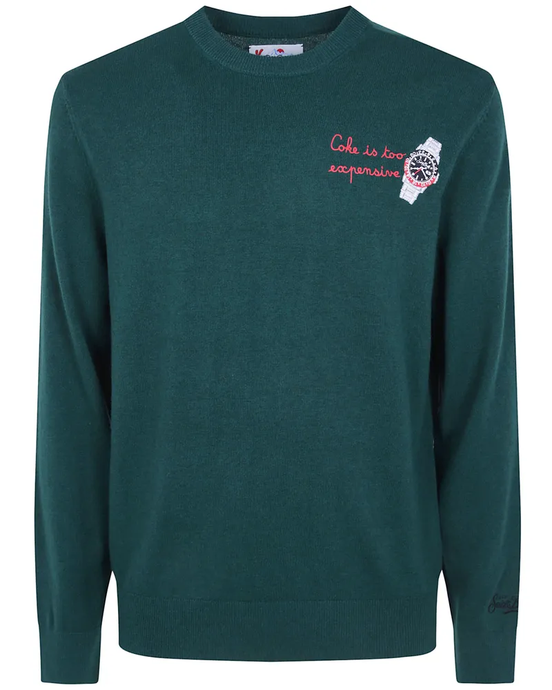 MC2 Saint Barth Crew Neck Light Sweater "Heron Light Embry Green