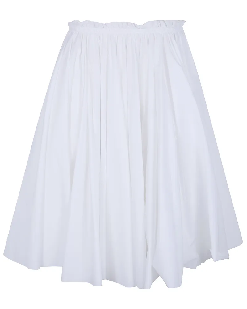 AMI Paris Midi "Corolla" Skirt White