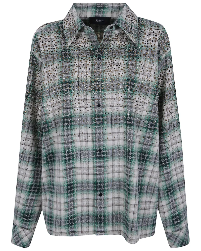 Amiri Shirt Flannel "Crystal Os Western Green