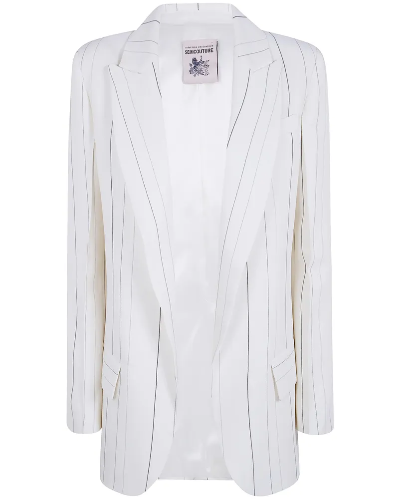 Semicouture Fitted Jacket White