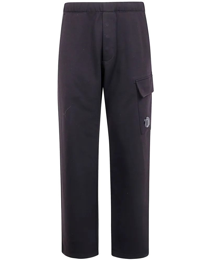 C.P. Company C. P. COMPANY Sweatpants Cargo Pant In Diagonal Raised Fleece Black